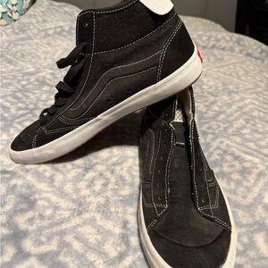 Vans Black and White High-Top Sneakers